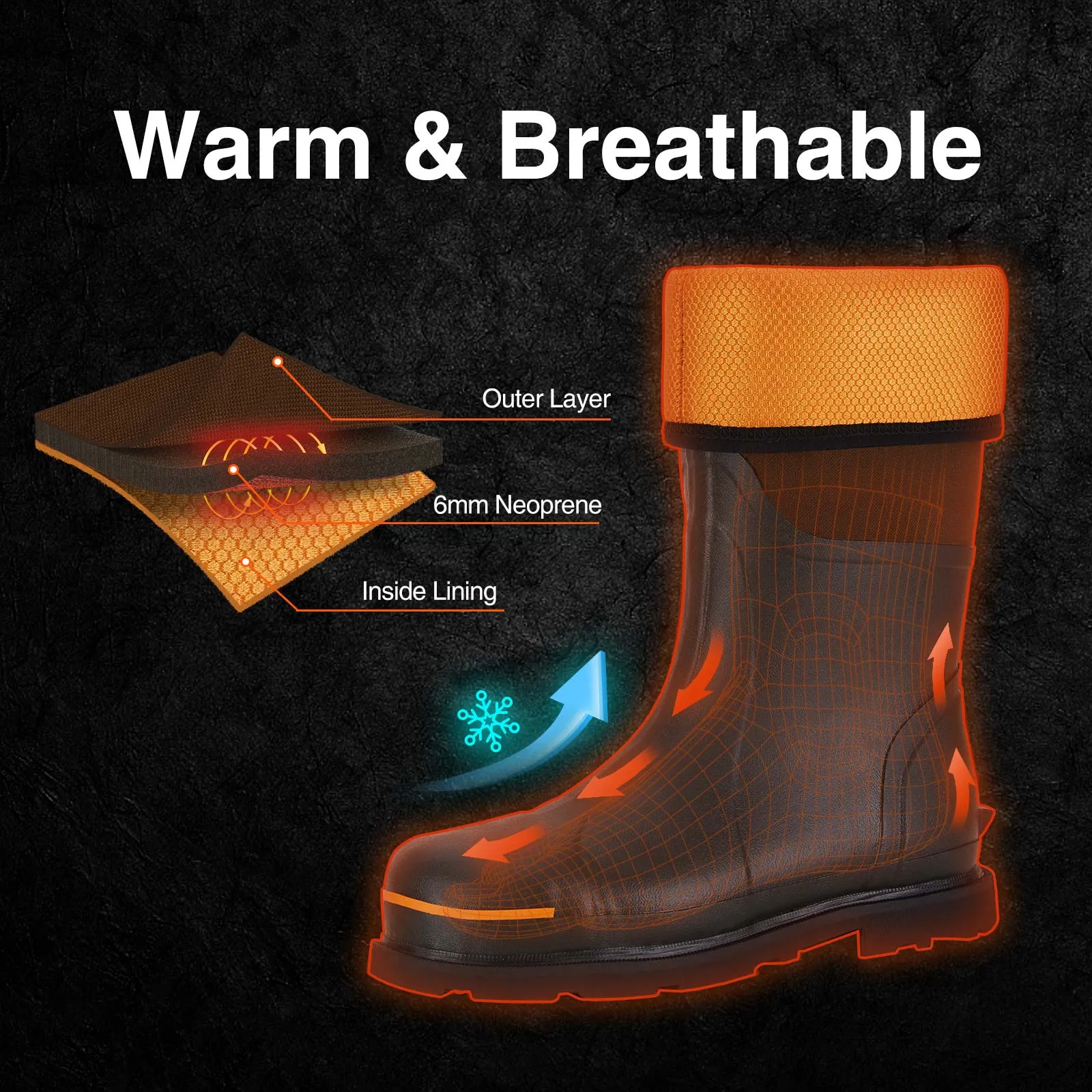 TideWe® Rubber Work Boots for Men