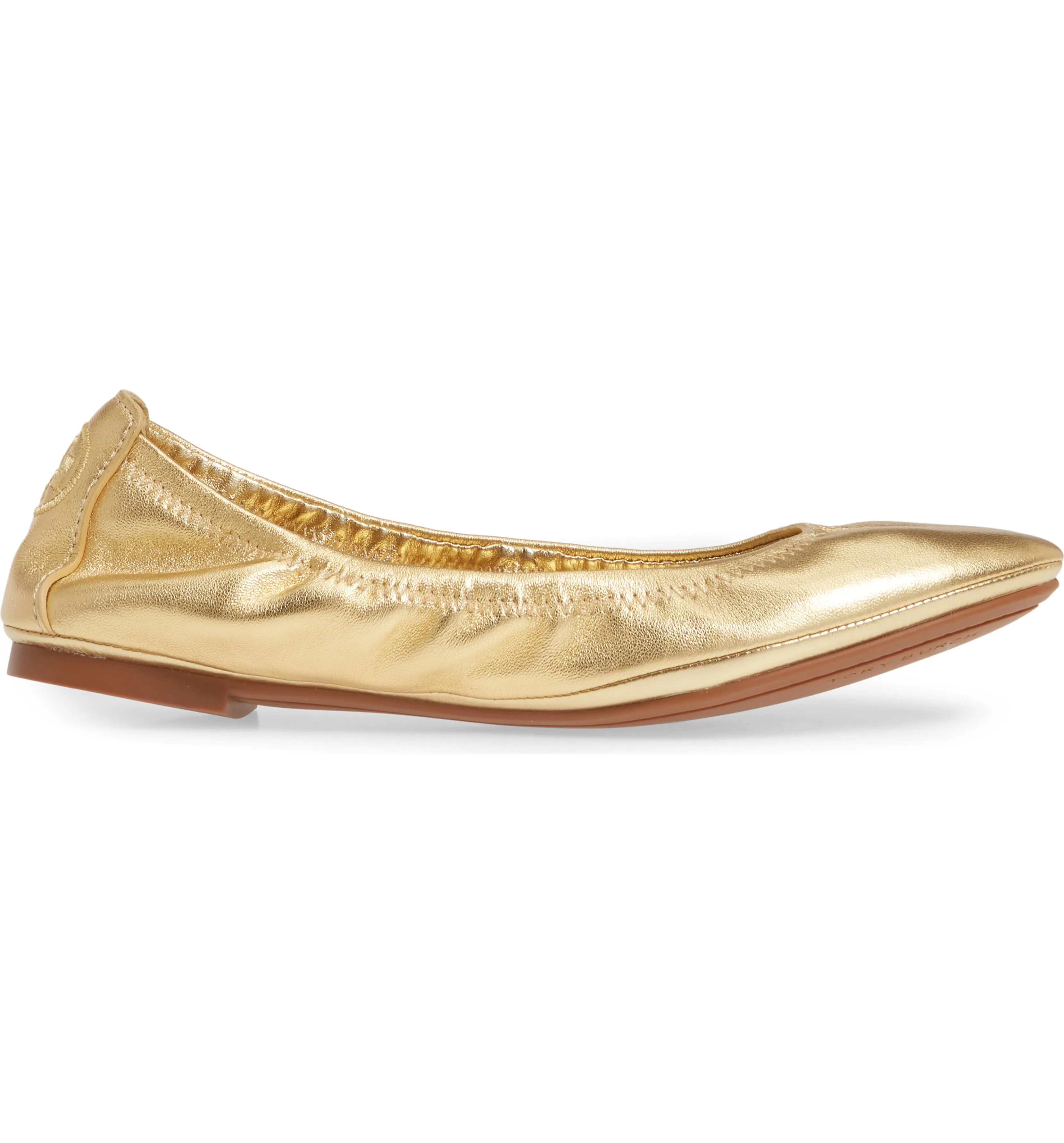 Tory Burch Eddie Ballet Metallic Soft Lamb