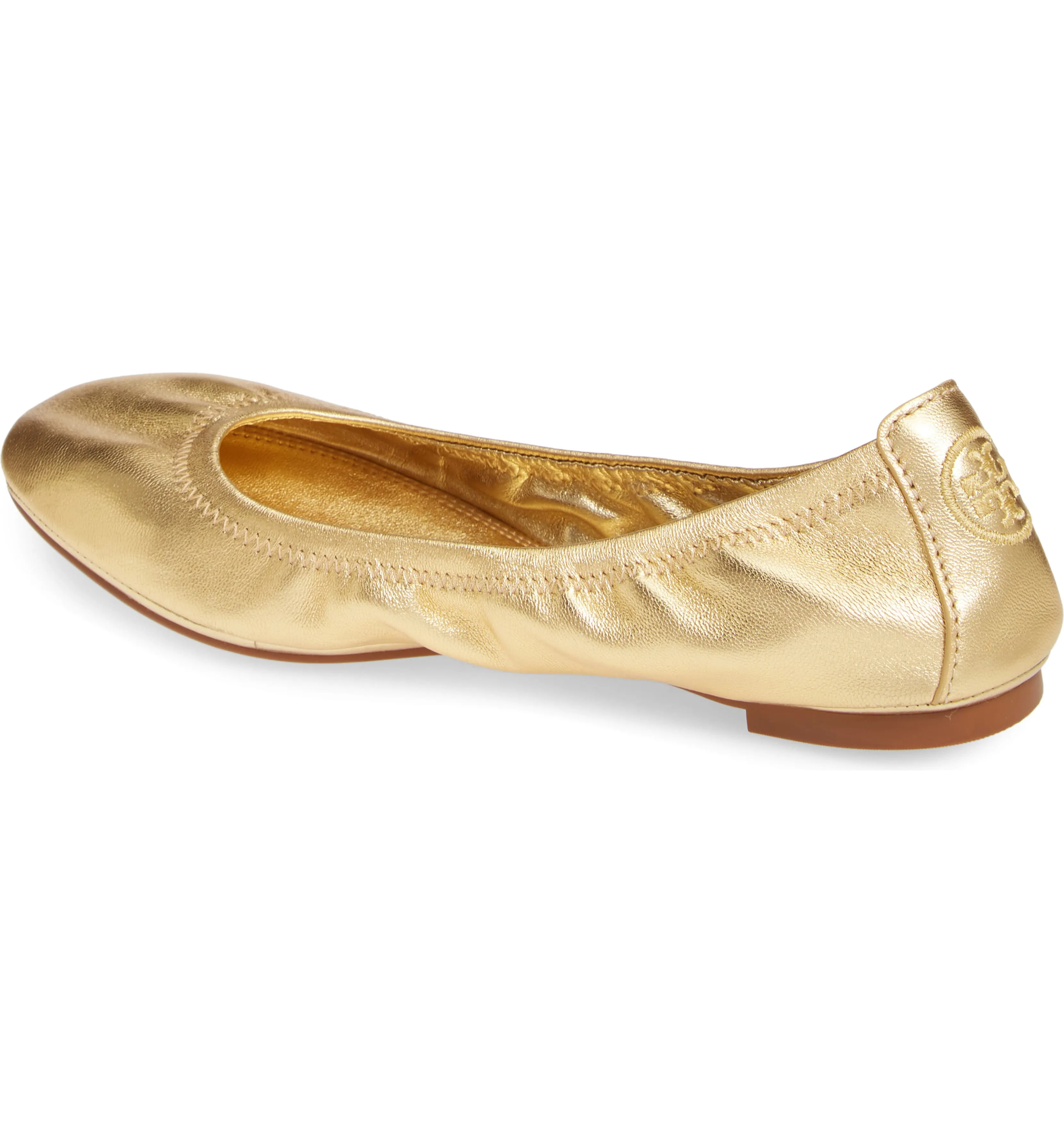 Tory Burch Eddie Ballet Metallic Soft Lamb
