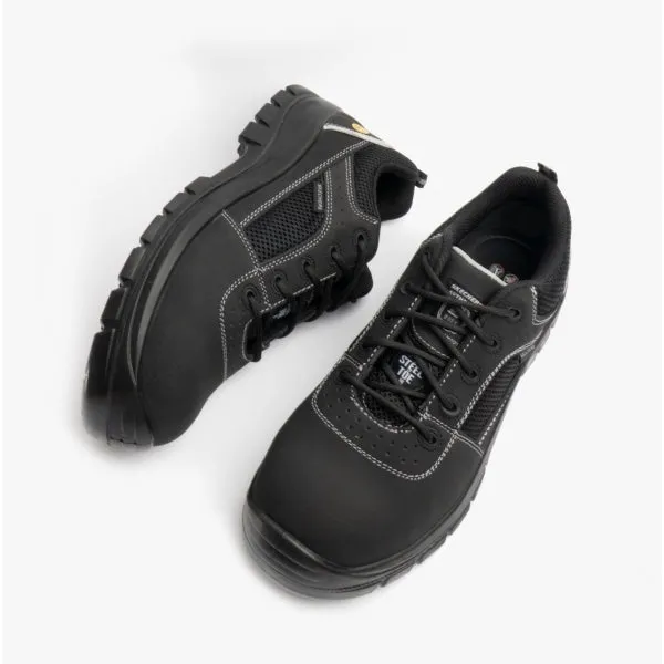 TROPHUS Mens Safety Shoes Black