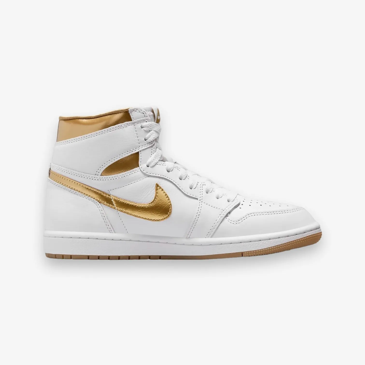 Womens Air Jordan 1 Retro Hi OG White Metallic Gold FD2596-107