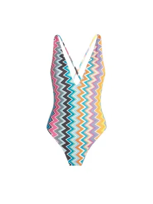 Zig Zag Cross-Back One Piece